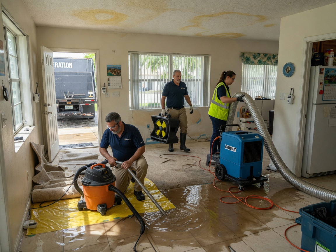 Water Damage Restoration work by Coral Springs Water Damage Pros in Coral Springs, Florida